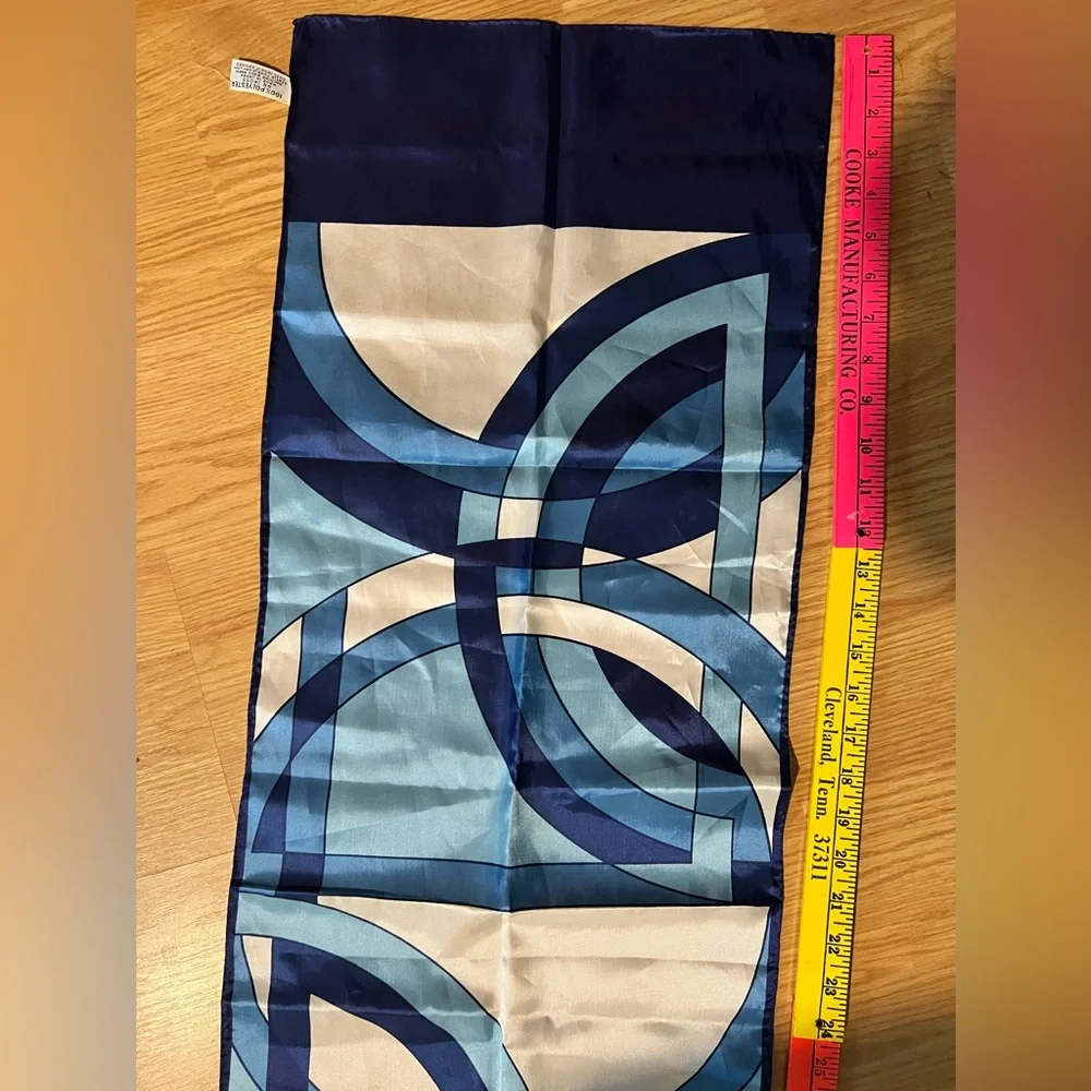 Christian Dior blue scarf. Made in Japan. Designer.